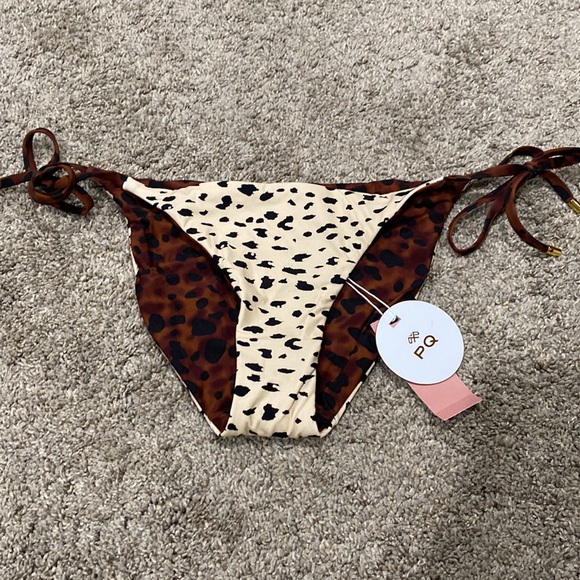 NWT PQ PILYQ SIZE S M L WILD HEART REVERSIBLE TIE FULL BOTTOMS - Picture 6 of 9